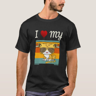 I Love My Cat Cat Lovers Cat In Sun Glasses- Cute T-Shirt