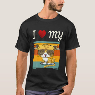 I Love My Cat Cat Lovers Cat In Sun Glasses- Cute T-Shirt