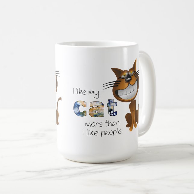 I Love My Cat  Coffee Mug (Front Right)