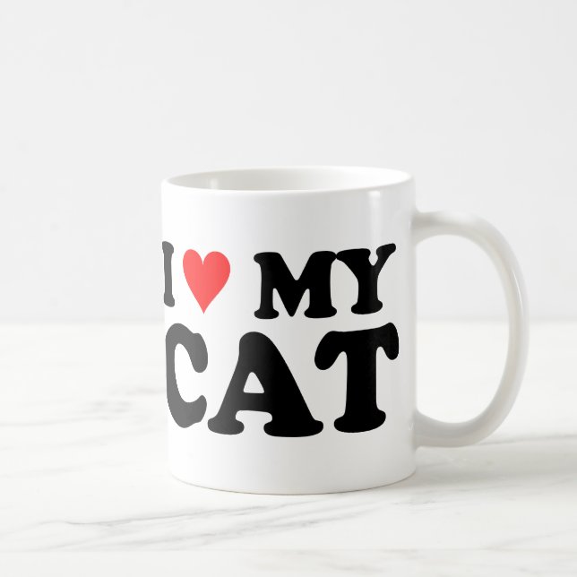 I Love My Cat Coffee Mug (Right)
