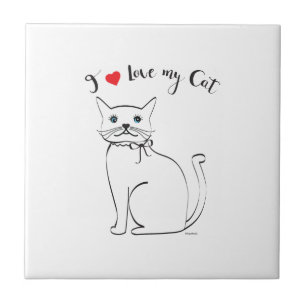 I love my Cat, Cute,Cool Tile