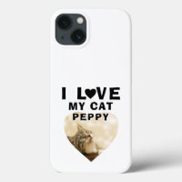I love my Cat Heart Cat Name Photo 