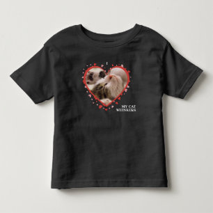 I Love My Cat Heart with Pet Photo and Name Toddler T-shirt