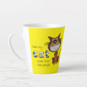 I Love My Cat Latte Mug