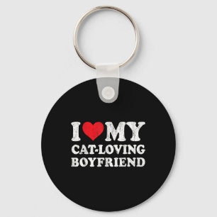 I Love My Cat-loving Boyfriend Funny Girlfriend Va Keychain