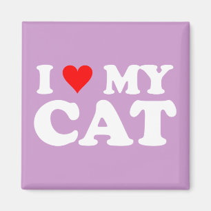 I Love My Cat Magnet