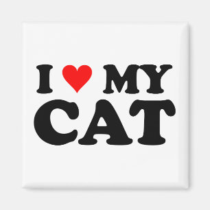 I Love My Cat Magnet