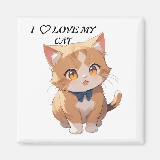 I love my cat magnet (Front)