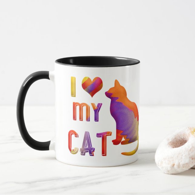 I love my cat mug (With Donut)