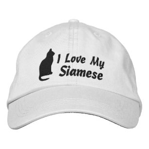 I Love My Cat Personalized Breed Embroidered Hat