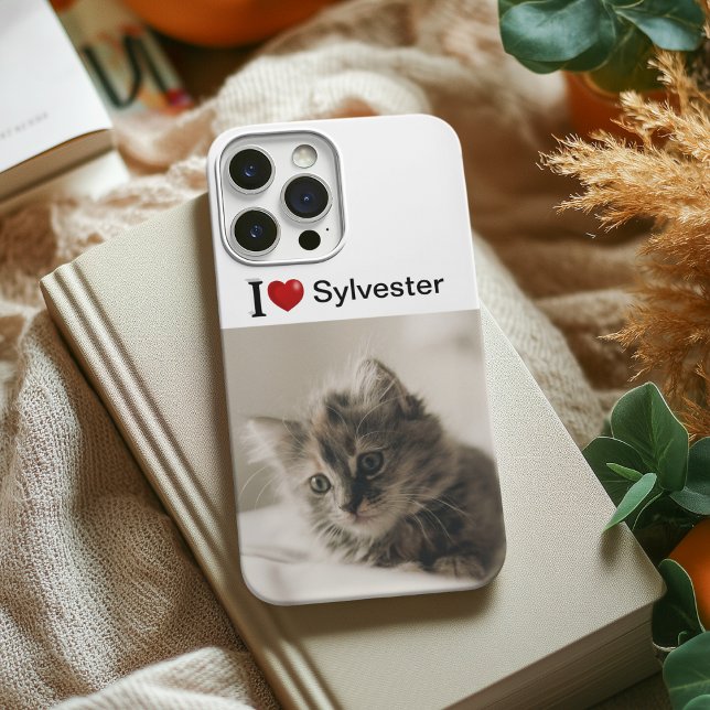 I Love My Cat personalized photo Case-Mate iPhone Case (Creator Uploaded)