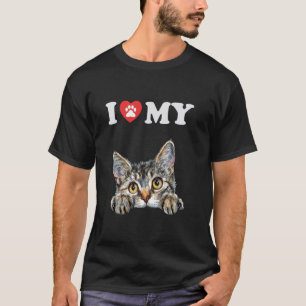 I Love My Cat Pixie Bob Kitten Funny Cat Lover Mom T-Shirt