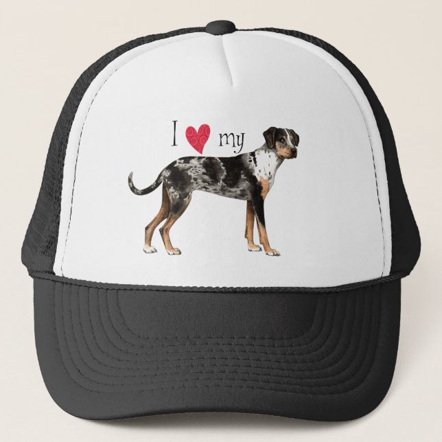 I Love my Catahoula Trucker Hat (Front)