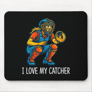 I Love My Catcher - Softll Catcher - Mouse Pad