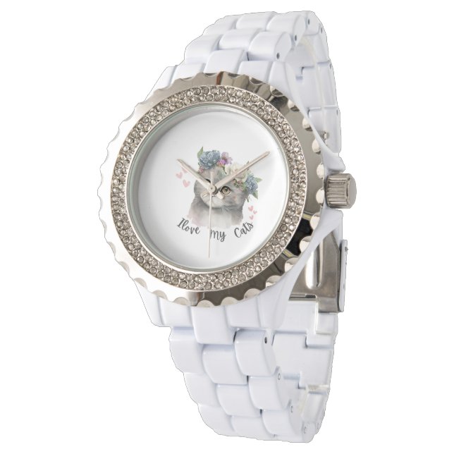 I love my cats  watch (Angled)
