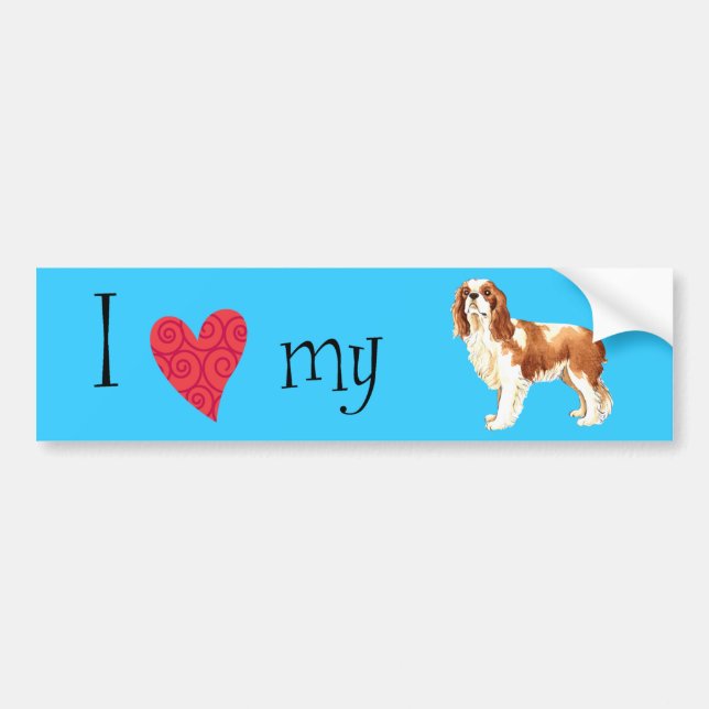 I Love my Cavalier Bumper Sticker (Front)