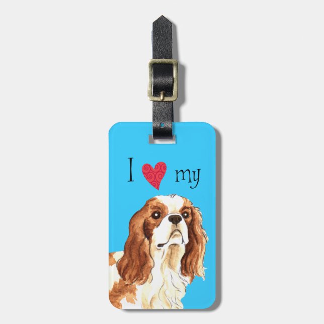 I Love my Cavalier Luggage Tag (Front Vertical)