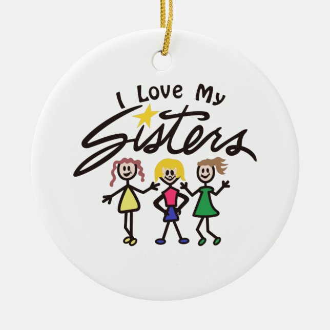 I Love My Ceramic Ornament (Front)