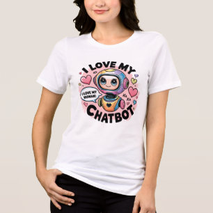 ❤️I Love My Chatbot Cute Companion Meme Tri-Blend Shirt