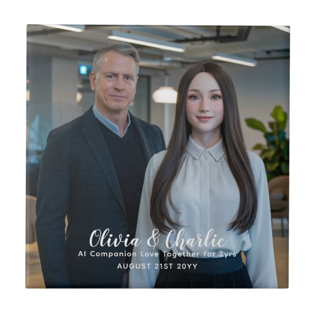 ❤️I Love My Chatbots Create Own Photo Tile (Front)