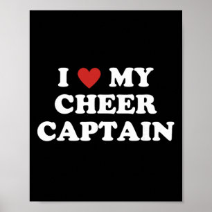 I Love My Cheer Captain, Cheerleading Mom Dad Poster