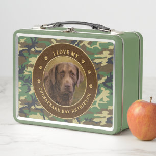 I Love My Chesapeake Bay Retriever Cammo Lunchbox