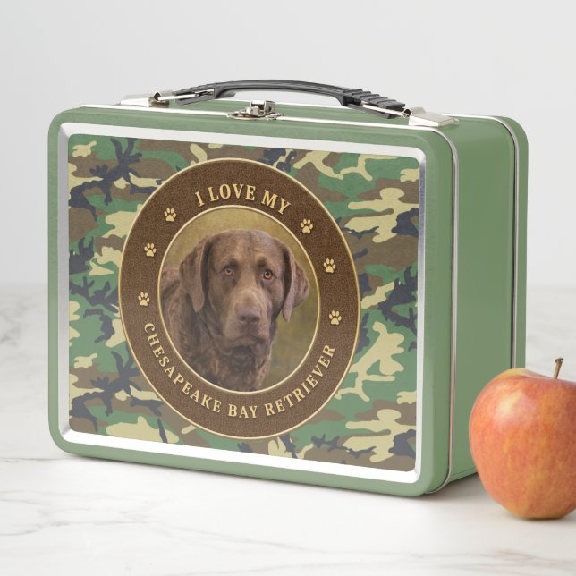 I Love My Chesapeake Bay Retriever Cammo Lunchbox (En situation)