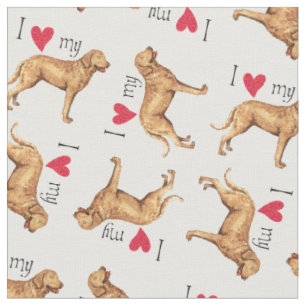 I Love my Chesapeake Bay Retriever Fabric