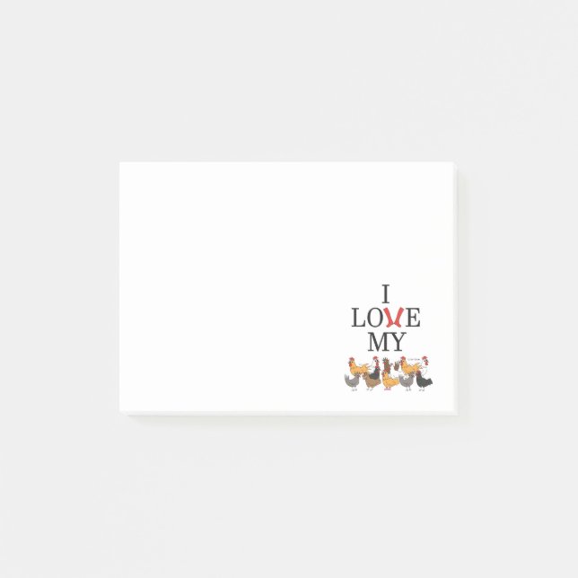 I Love My Chickens Post-It Notes (Front)