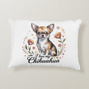 I love my chihuahua  accent pillow