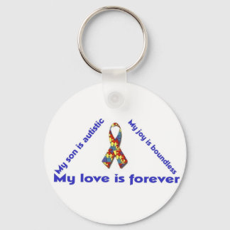 I love my child with autism - unique keychain desi