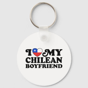 I Love My Chilean Boyfriend Keychain