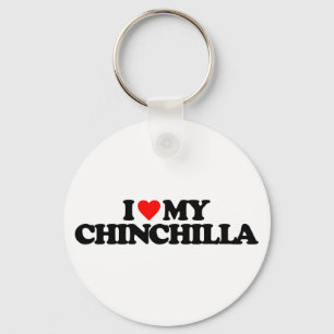 I LOVE MY CHINCHILLA KEYCHAIN