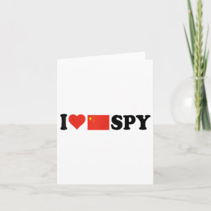 I Love My Chinese Spy, I Heart Chinese Spy,china F Card