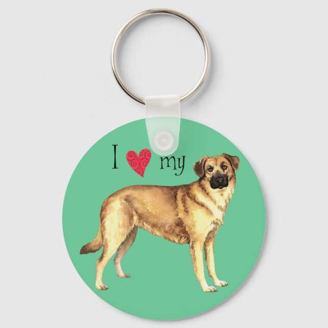 I Love my Chinook Keychain (Front)