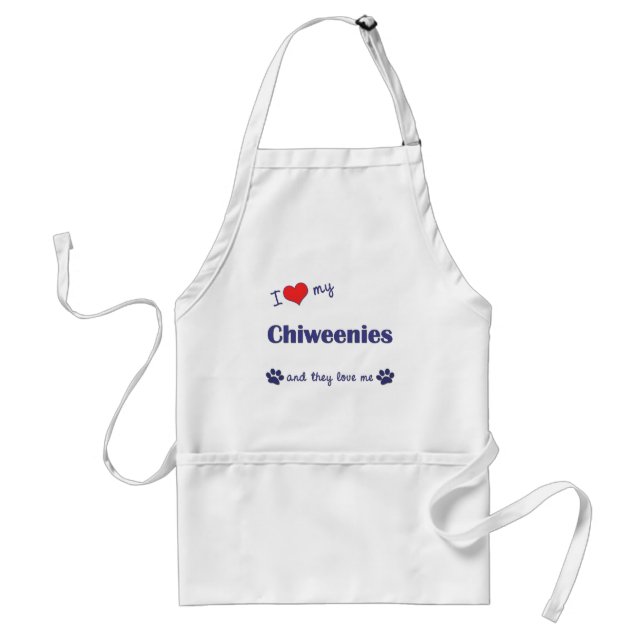 I Love My Chiweenies (Multiple Dogs) Standard Apron (Front)