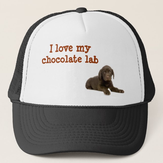 I love my chocolate lab hat (Front)