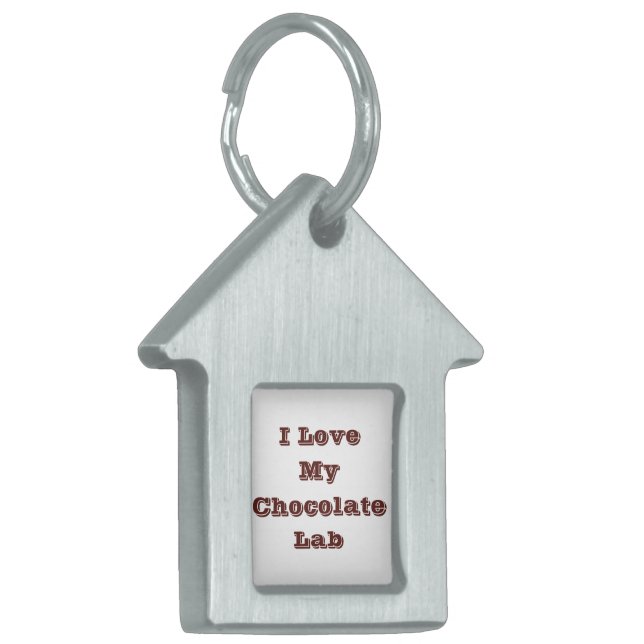 I Love My Chocolate Lab Pet ID Tag (Front Left)