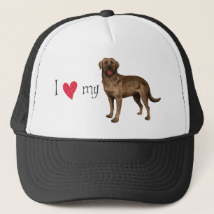 I Love my Chocolate Lab Trucker Hat