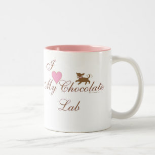 I Love my Chocolate Lab! Two-Tone Coffee Mug