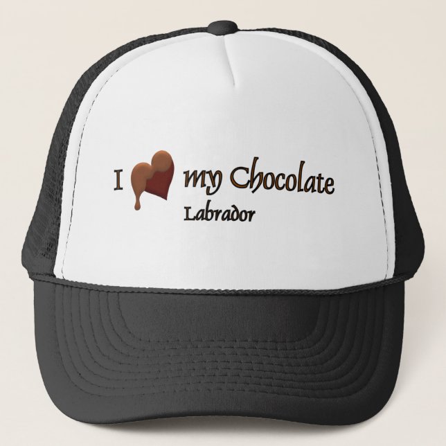 I Love my Chocolate Labrador Trucker Hat (Front)