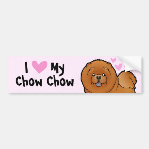 I Love My Chow Chow Bumper Sticker