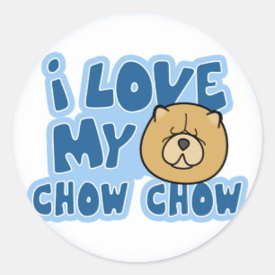 I Love My Chow Chow Stickers