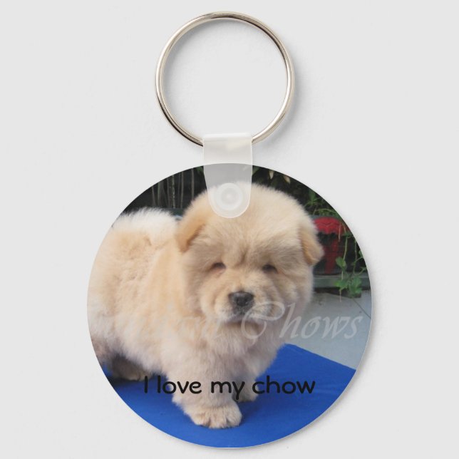 I love my chow keychain (Front)