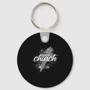 I Love My Church - Midland New Life Vineyard, Mi  Keychain