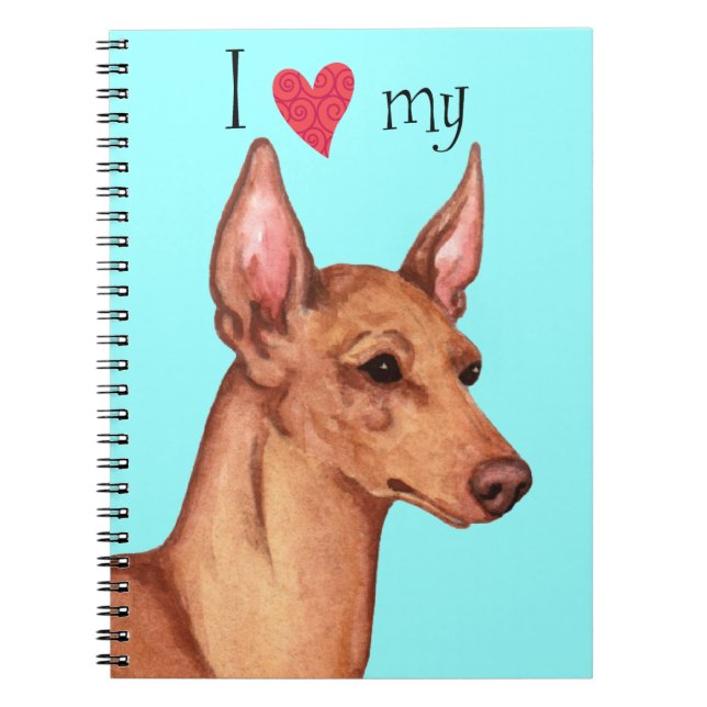 I Love my Cirneco dell'Etna Notebook (Front)