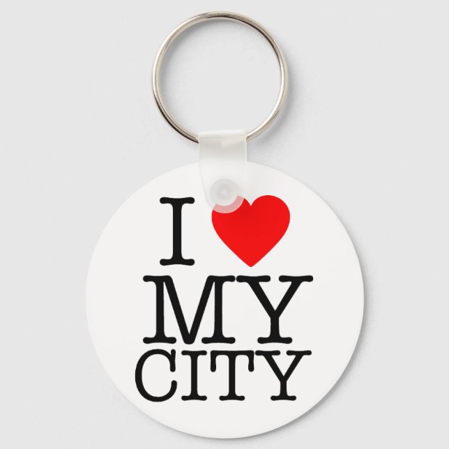 I Love my city Keychain (Front)