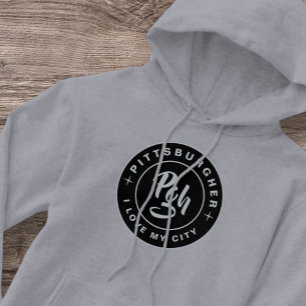 I Love my City Pittsburgh Pgh Yinzer Vintage Retro Hoodie