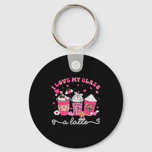 I Love My Cl A Latte Valentine Teacher Girl Women Keychain