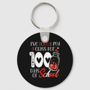 I love my class for 100 days school teacher Valent Keychain